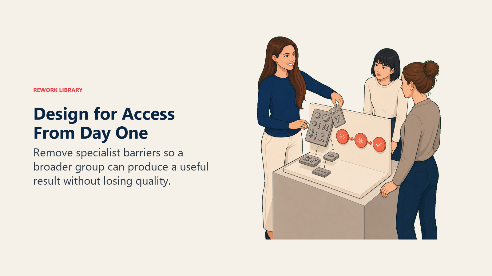 Melanie Perkins design for access from day one leadership scene