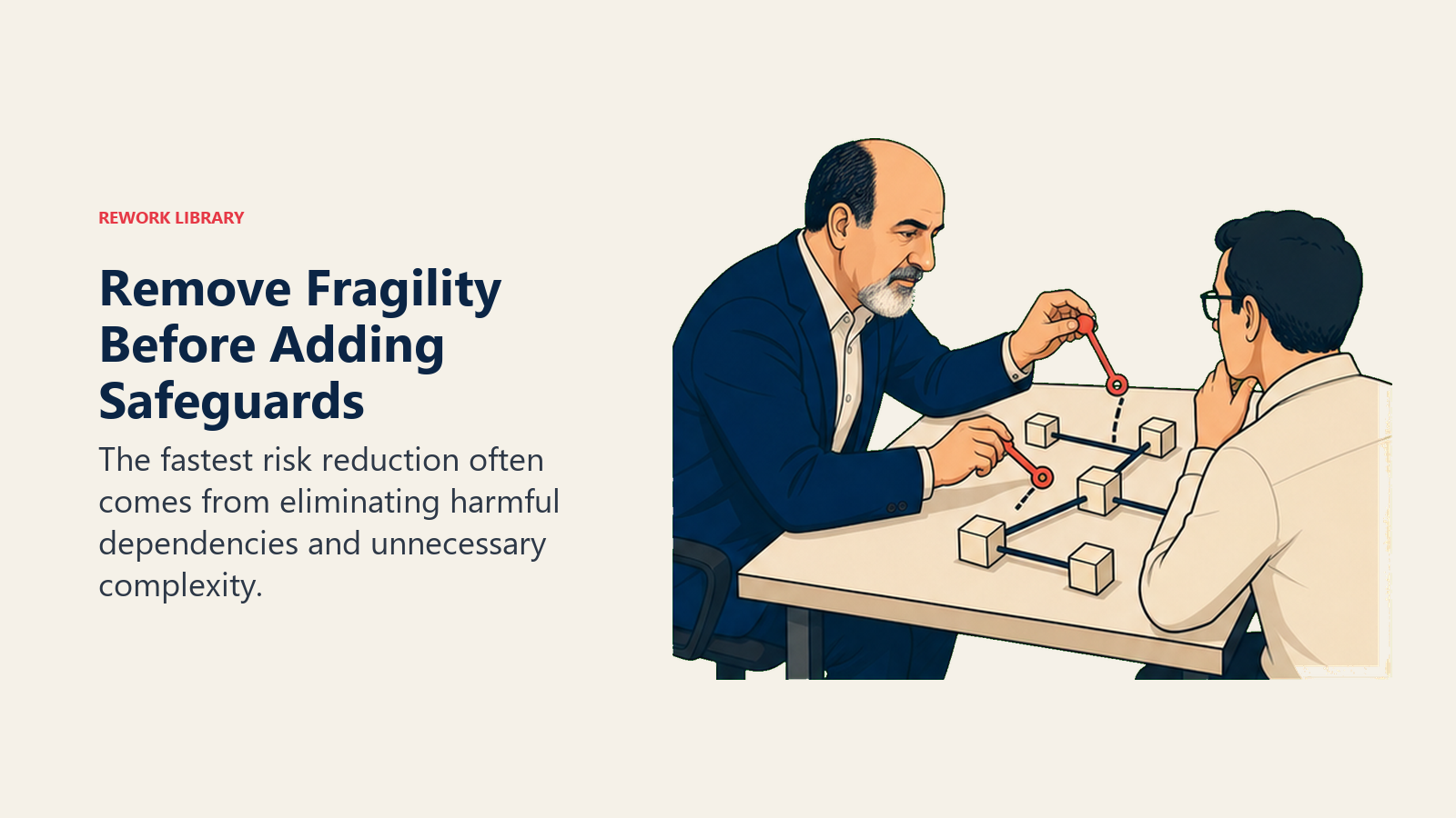 Nassim Taleb remove fragility before adding safeguards leadership scene