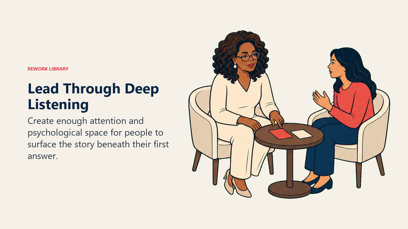 Oprah Winfrey lead through deep listening leadership scene