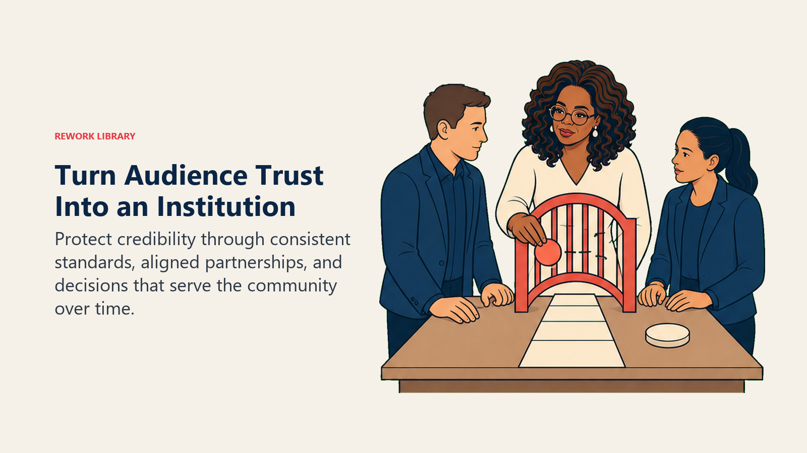 Oprah Winfrey turn audience trust into an institution leadership scene
