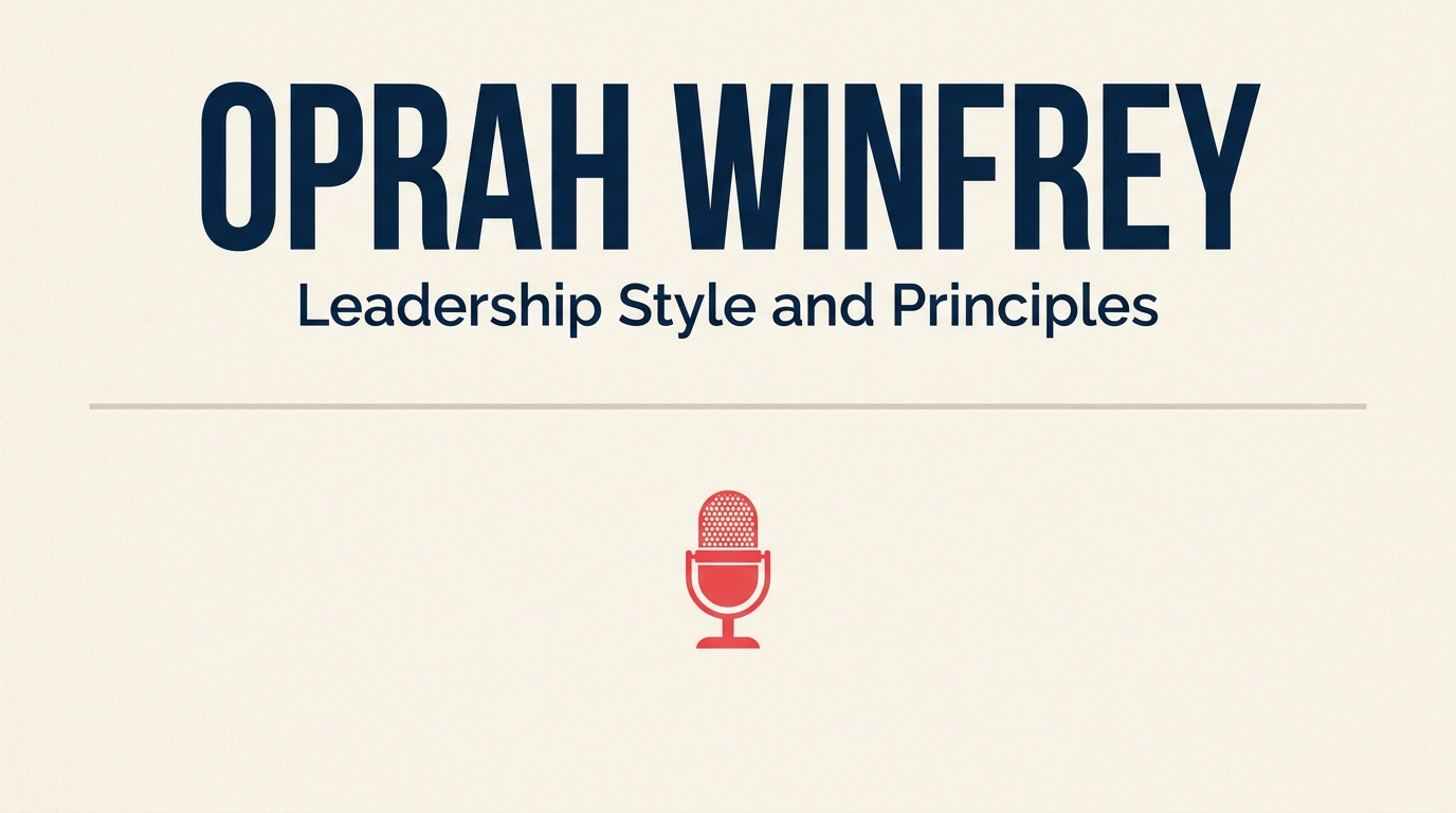 Oprah Winfrey leadership style concept card