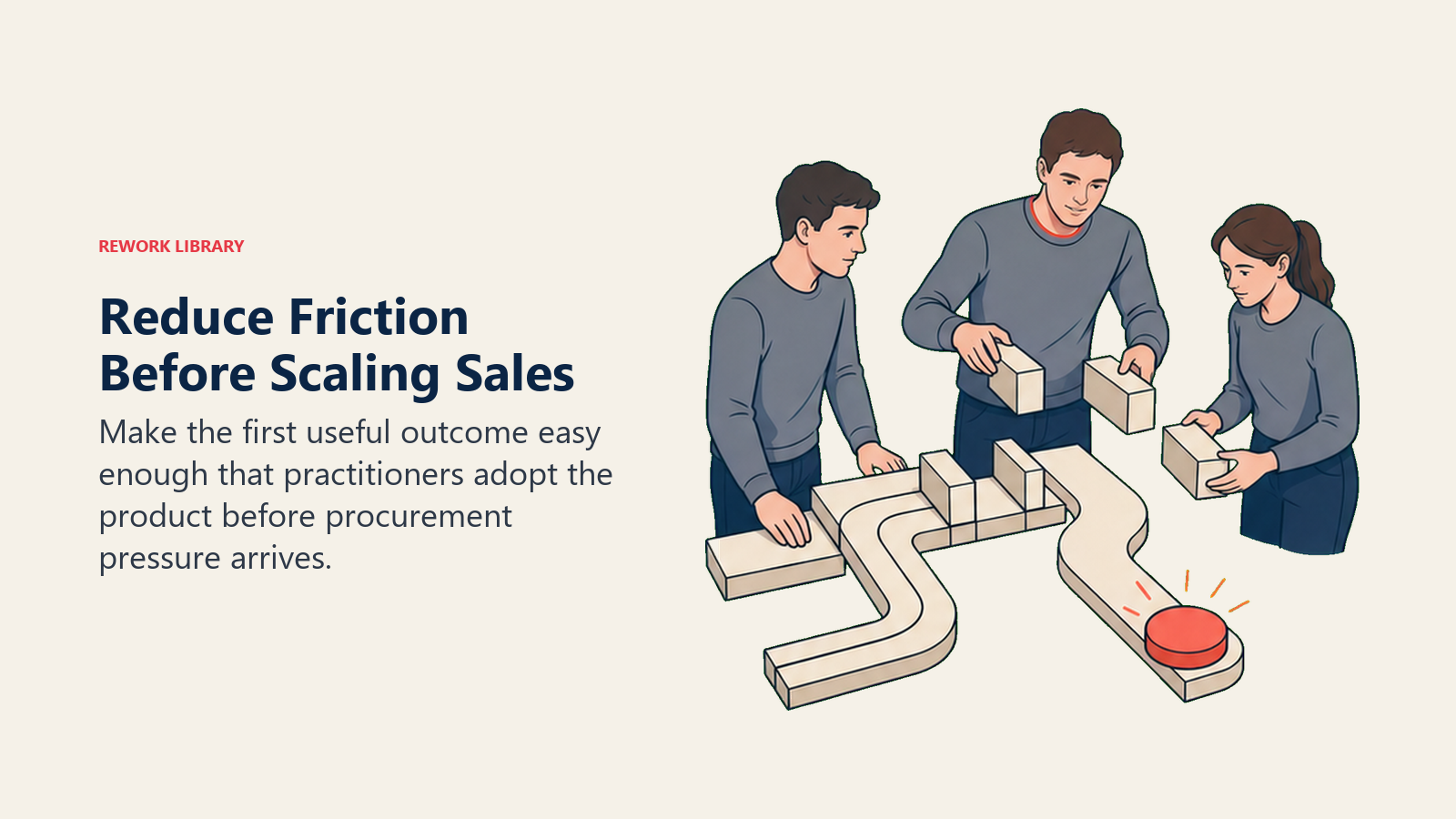 Patrick Collison reduce friction before scaling sales leadership scene