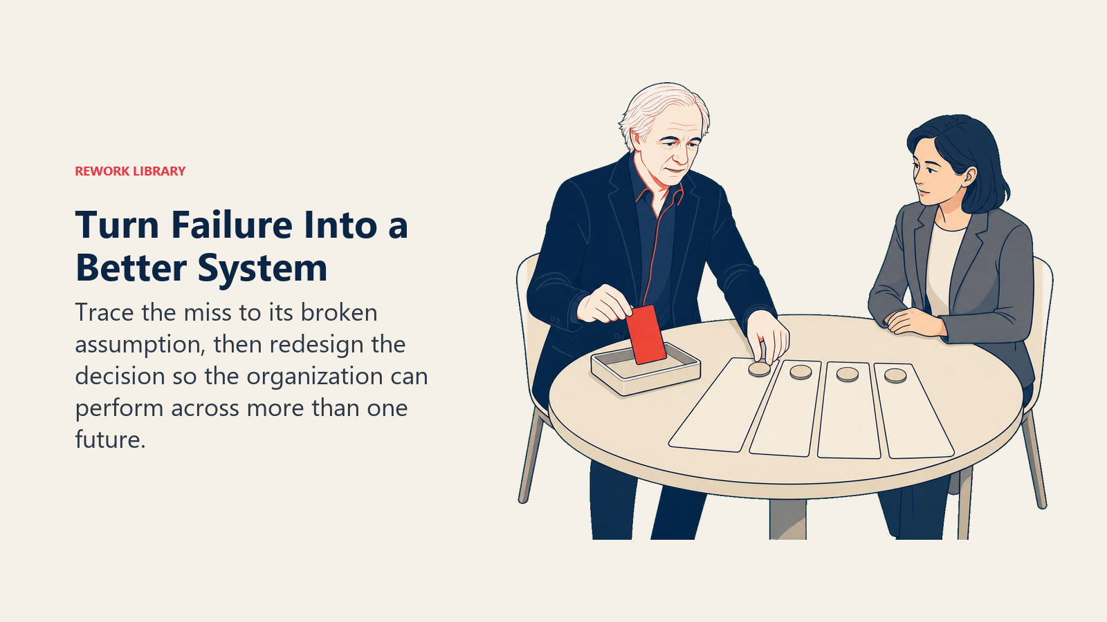 Ray Dalio and an analyst replacing a failed assumption with a balanced multi-scenario system