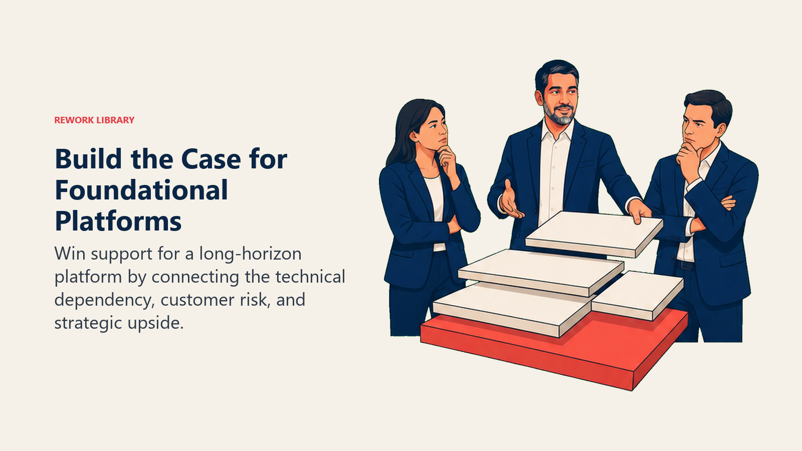 Build the Case for Foundational Platforms: Sundar Pichai actively works with a coral foundational platform beneath several neutral product surfaces.