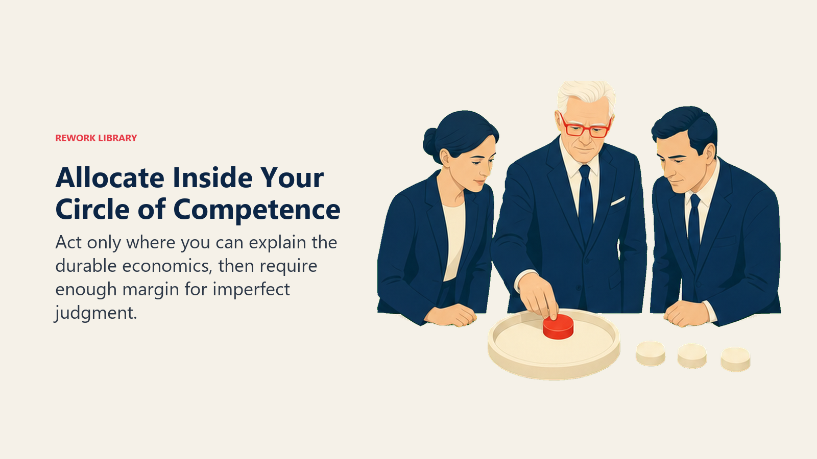 Allocate Inside Your Circle of Competence: Warren Buffett actively works with a coral understood-business dossier inside a clear competence boundary.