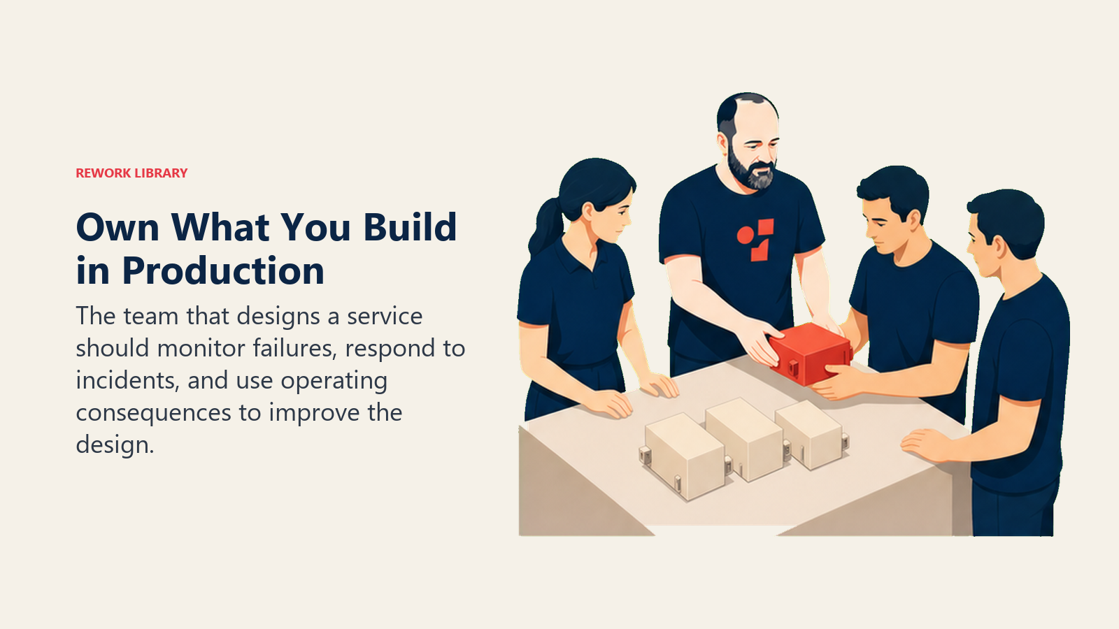 Own What You Build in Production: Werner Vogels actively works with one coral service connected directly to its build team and incident signal.