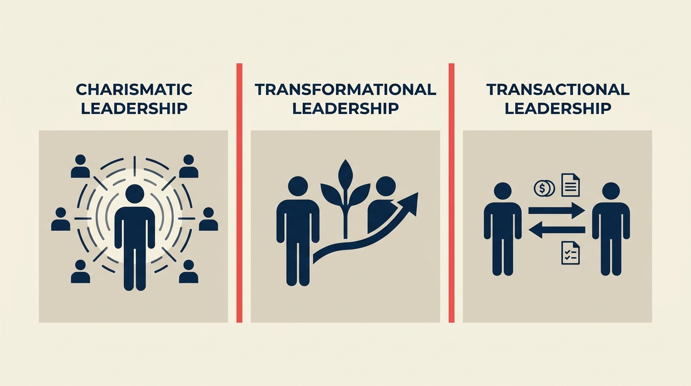 Comparison of charismatic transformational and transactional leadership styles