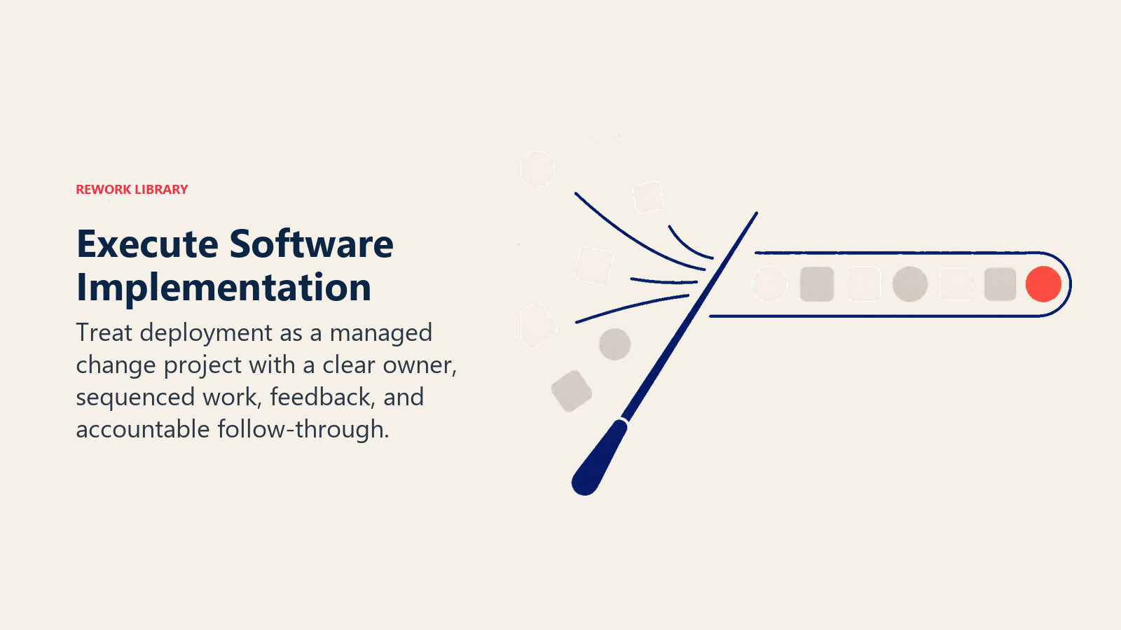 Project management baton aligning software implementation work