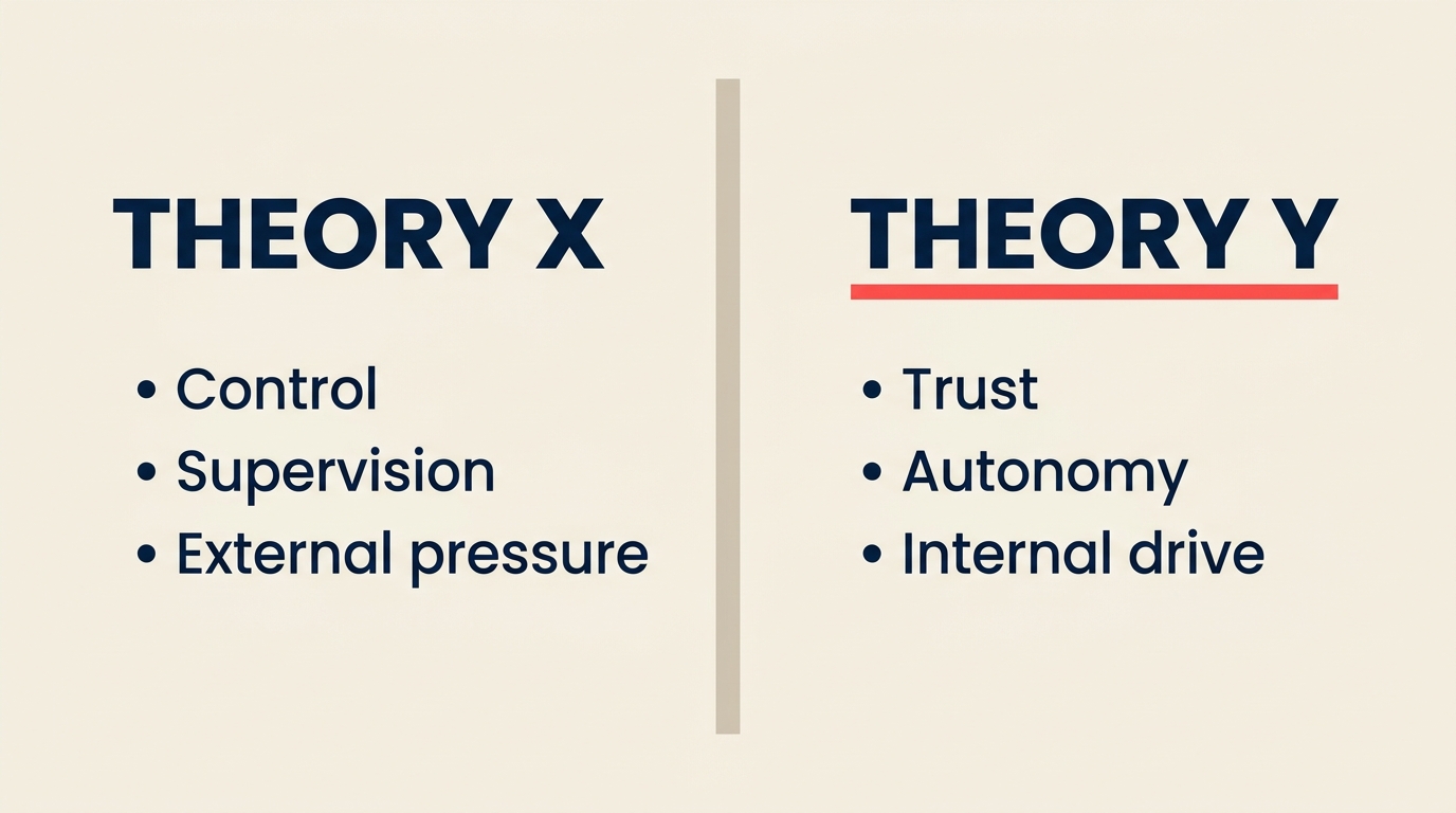 Theory X and Theory Y management styles overview