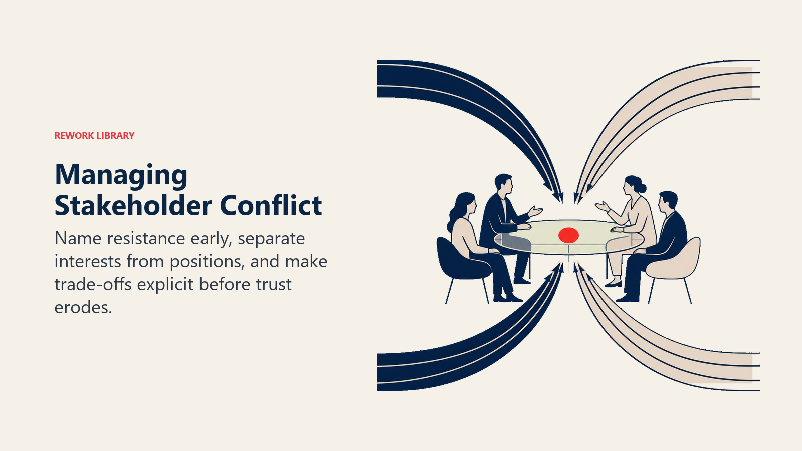 Opposing stakeholder interests converging on a shared decision