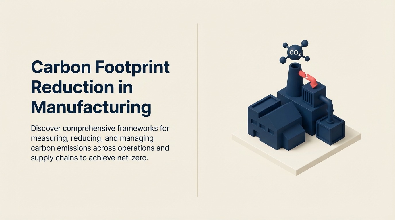 CO2-Fußabdruck-Reduzierung in der Fertigung: Strategien für Net-Zero-Operationen
