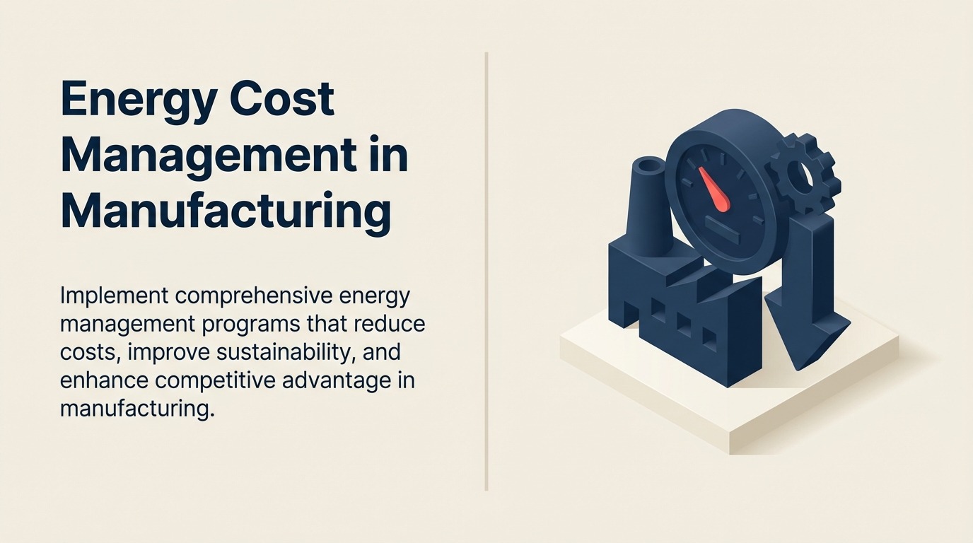 Energiekostenmanagement in der Fertigung: Strategien zur Reduktion Ihrer zweitgrößten Ausgabe