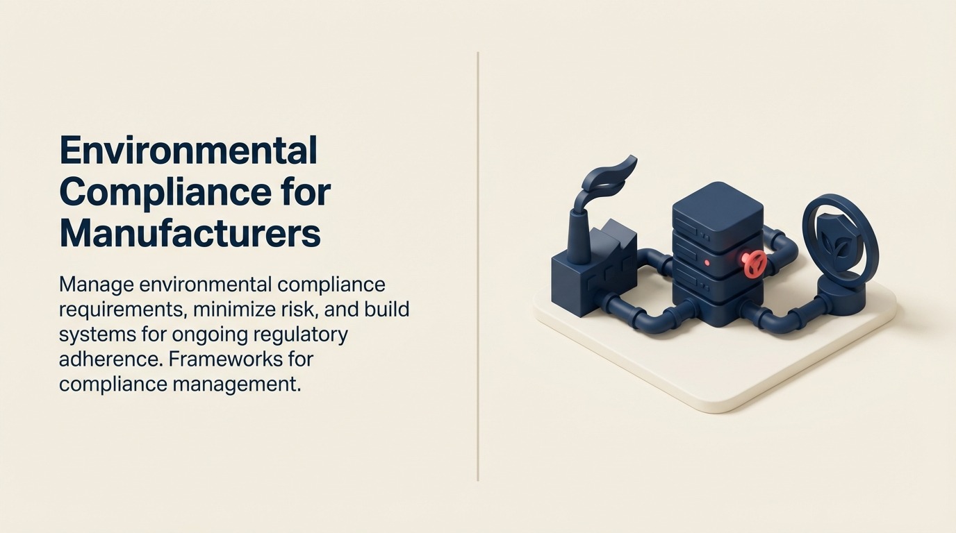 Umwelt-Compliance für Hersteller: Vorschriften, Risiken und Berichterstattung managen