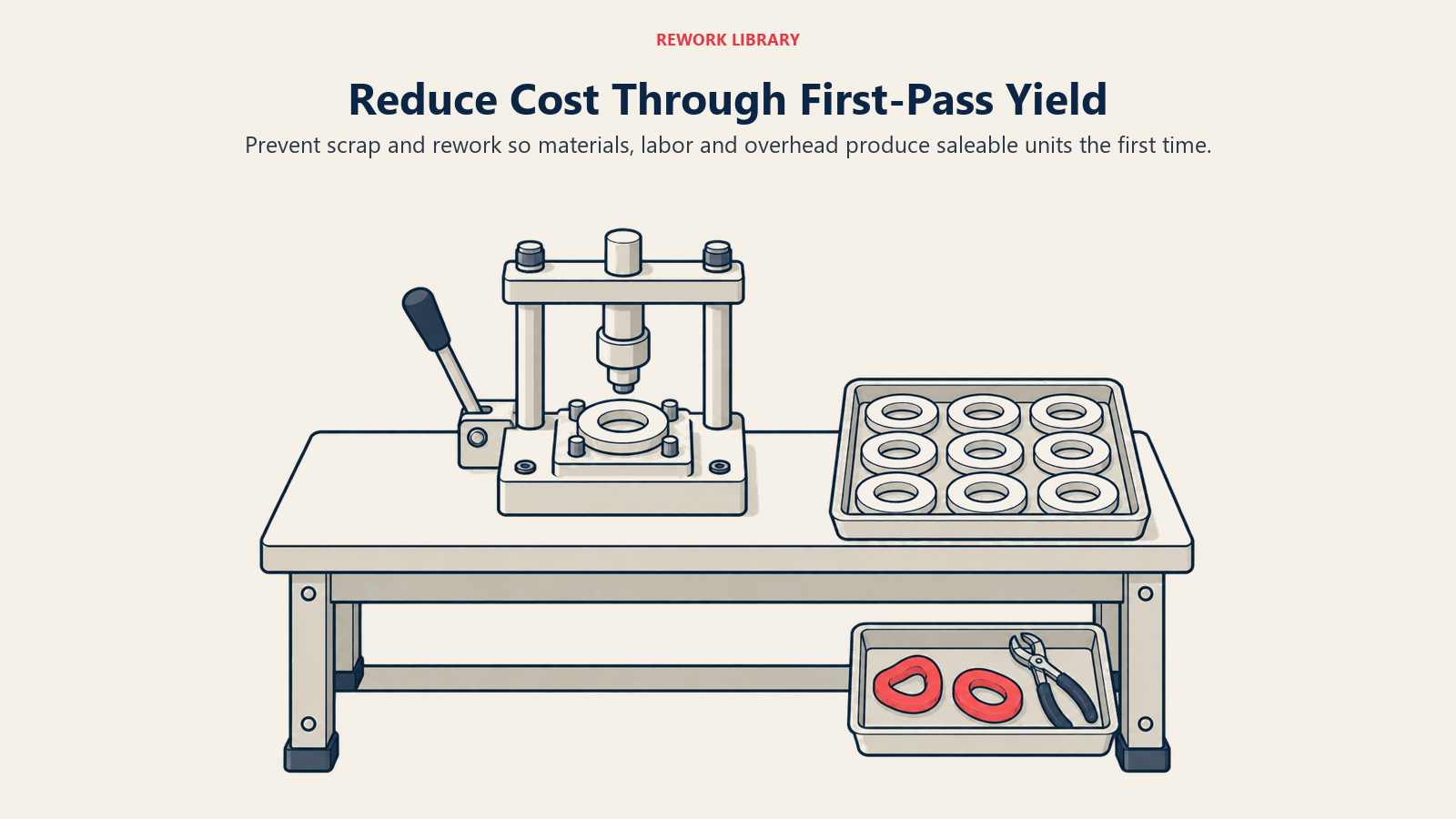 First-pass yield separates saleable rings from scrap and costly rework