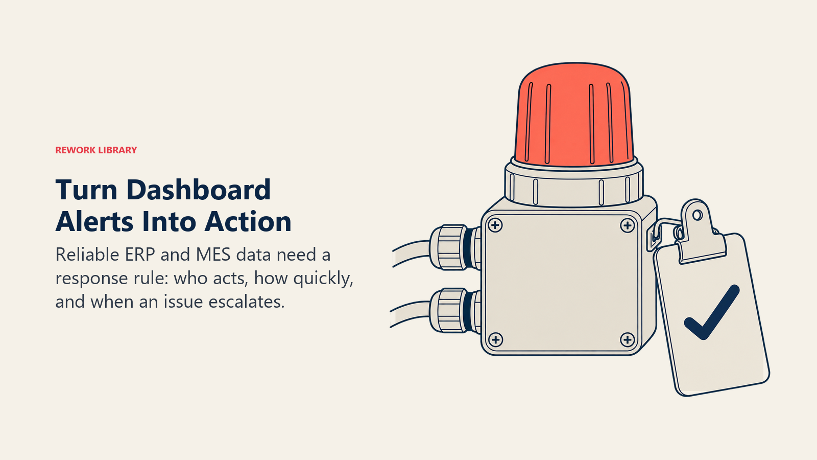 Trusted manufacturing data feeds connected to an alert beacon and owned response ticket