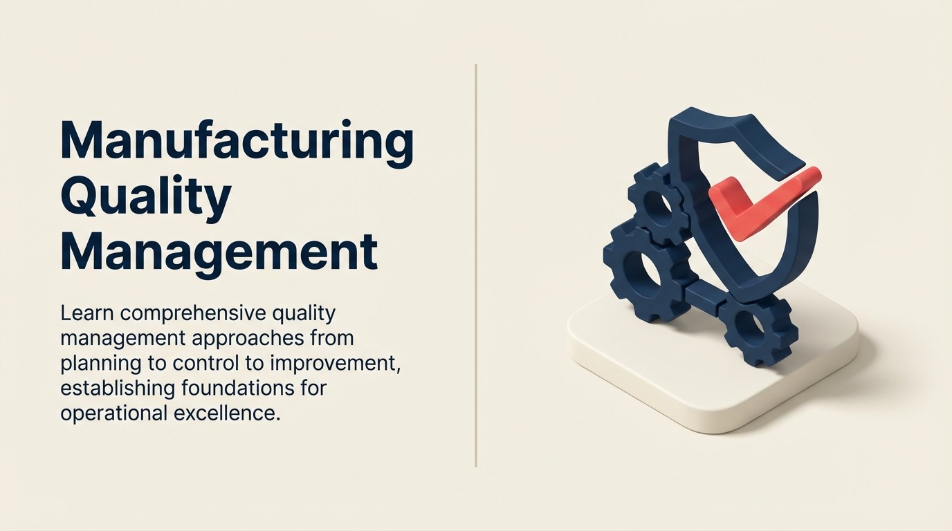 Manufacturing Quality Management: Aufbau von Systemen, die Defekte verhindern und Konsistenz gewährleisten