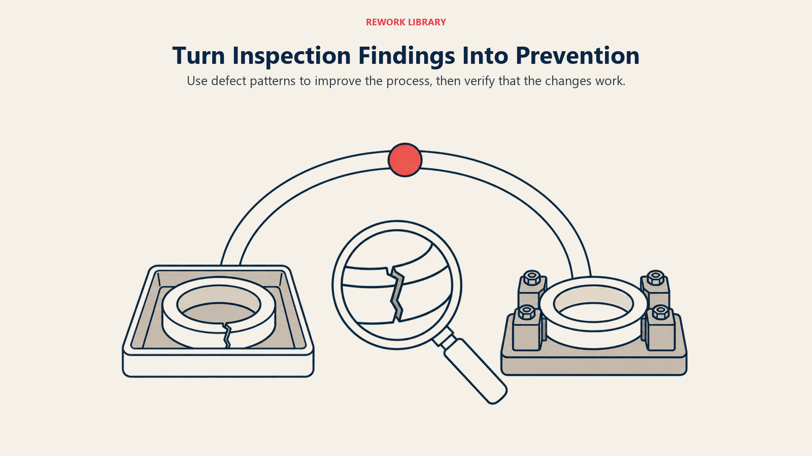 Turn Inspection Findings Into Prevention: Use defect patterns to improve the process, then verify that the changes work.