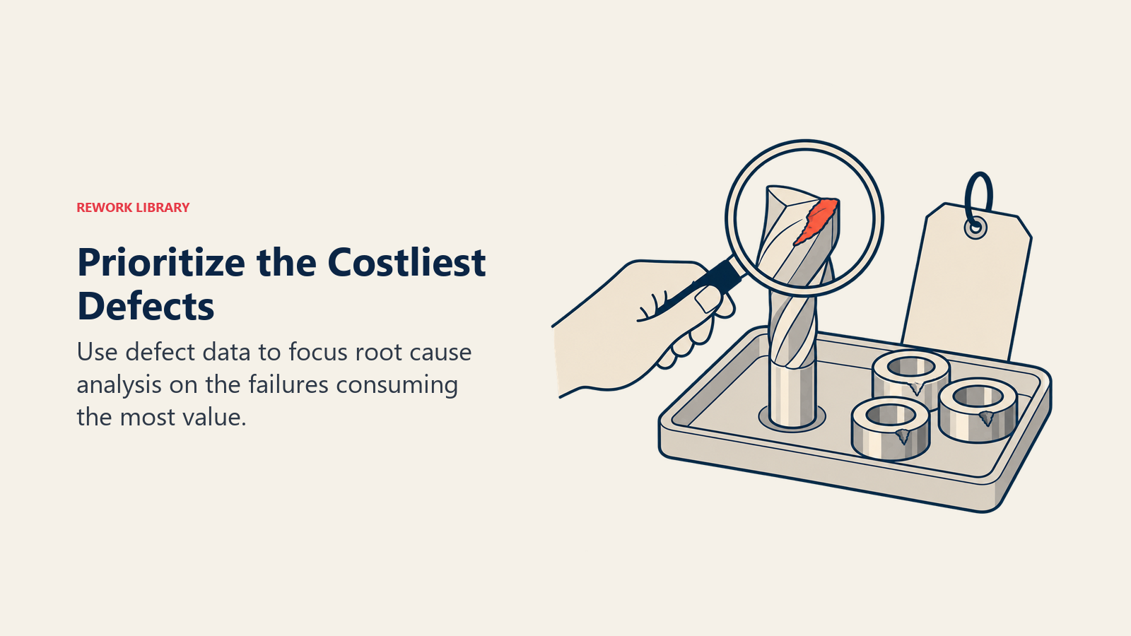 Prioritize the Costliest Defects: Use defect data to focus root cause analysis on the failures consuming the most value.