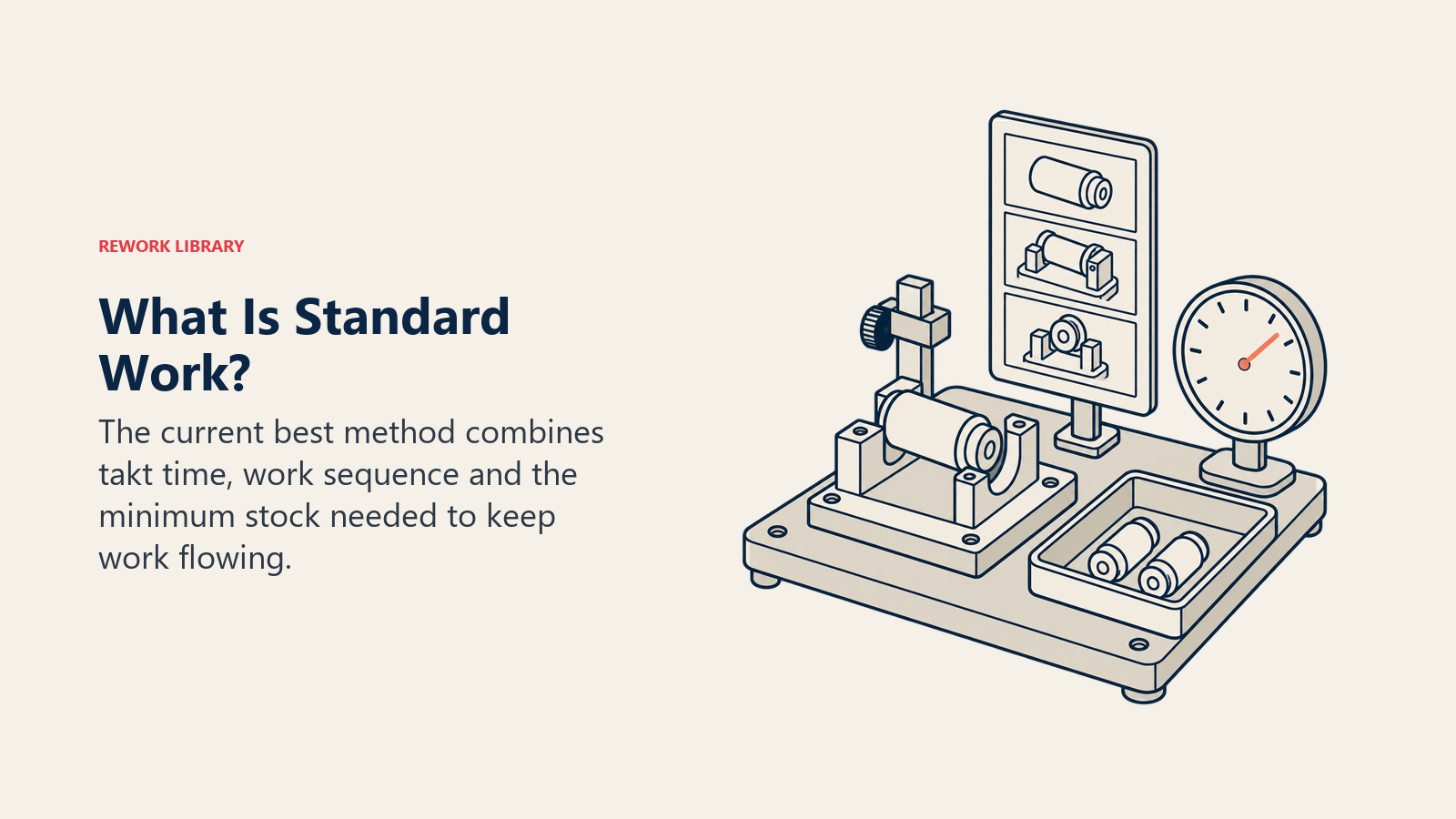 What Is Standard Work: The current best method combines takt time, work sequence and the minimum stock needed to keep work flowing.