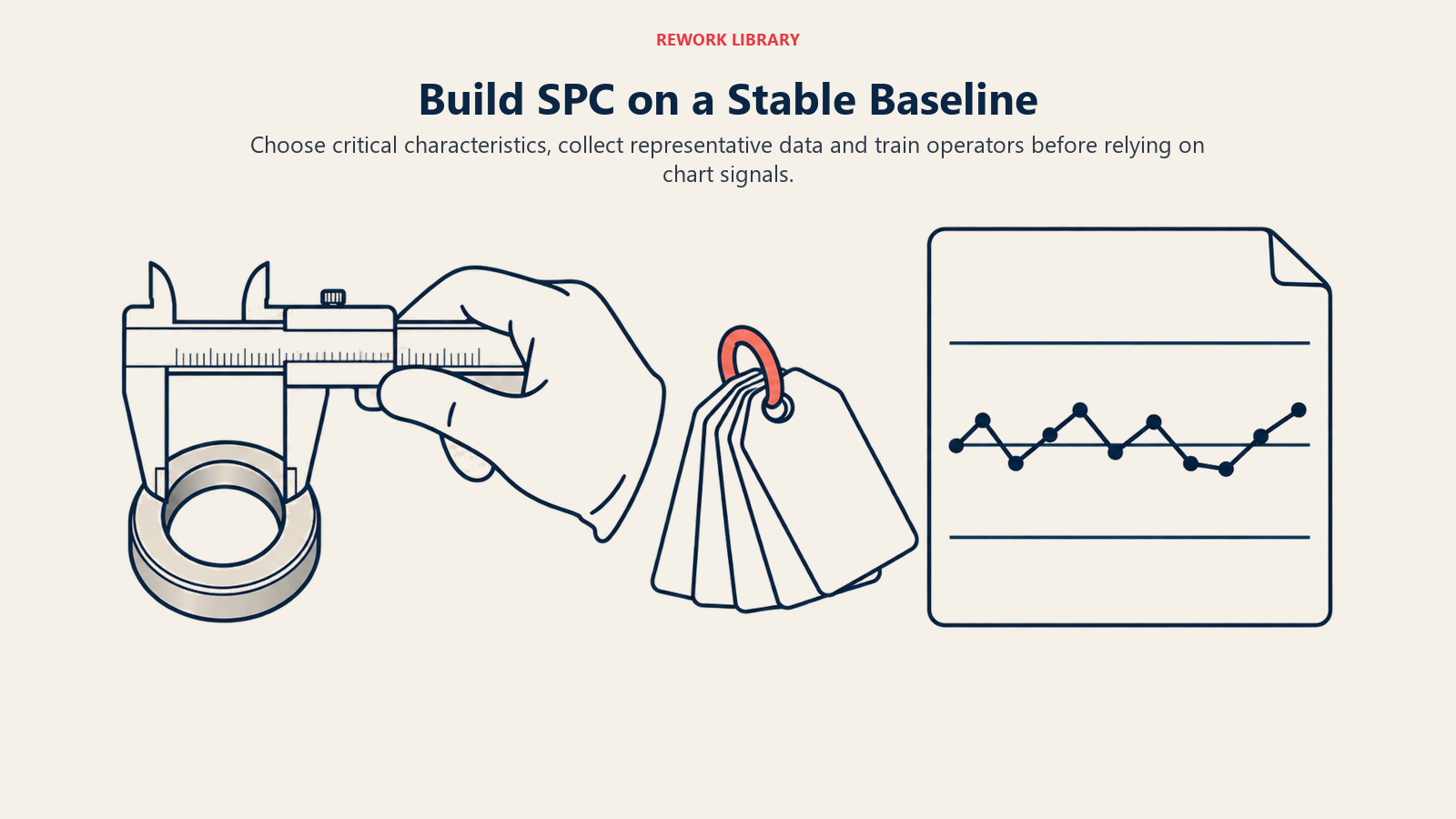 Build SPC on a Stable Baseline: Choose critical characteristics, collect representative data and train operators before relying on chart signals.