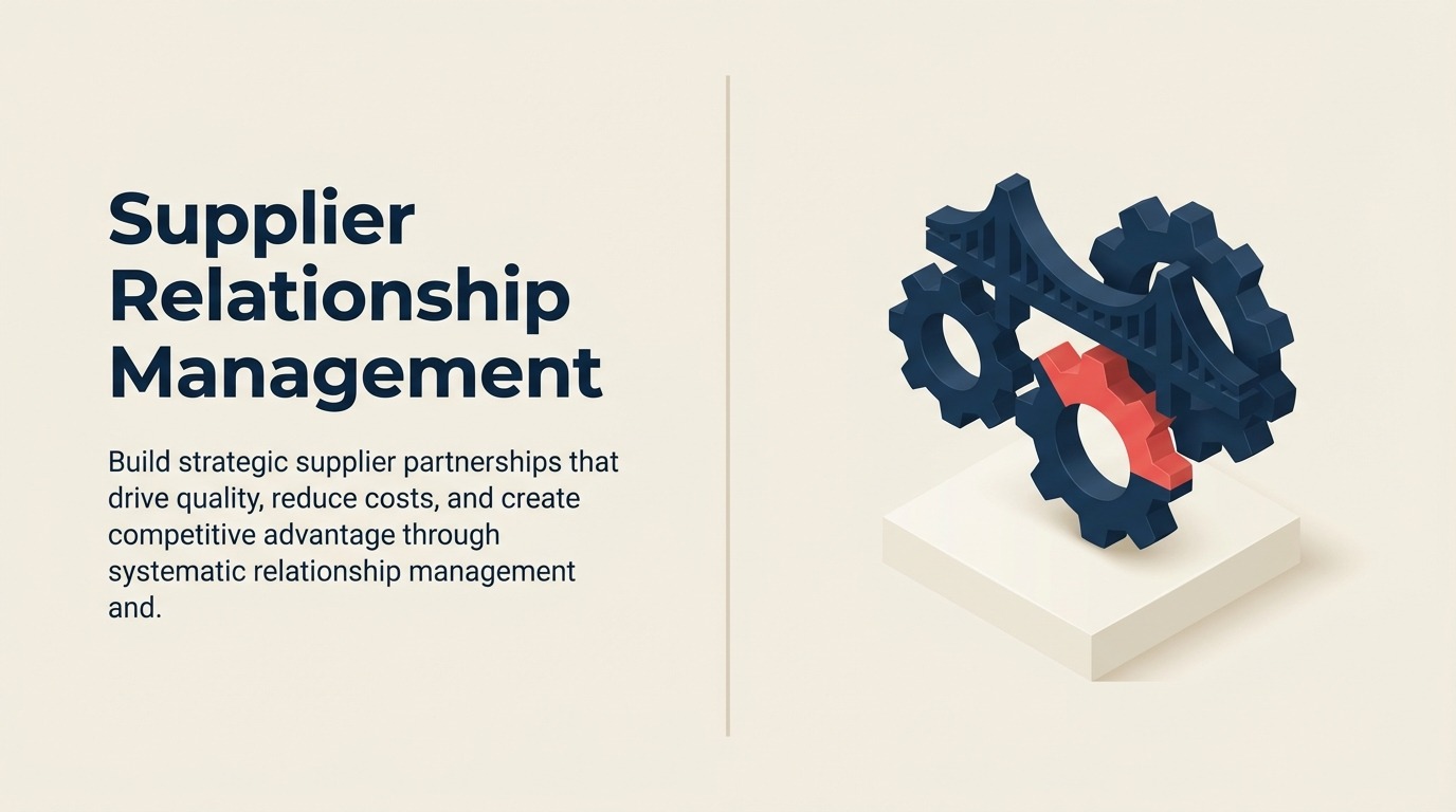 Supplier Relationship Management: Strategischer Rahmen für Fertigungsexzellenz