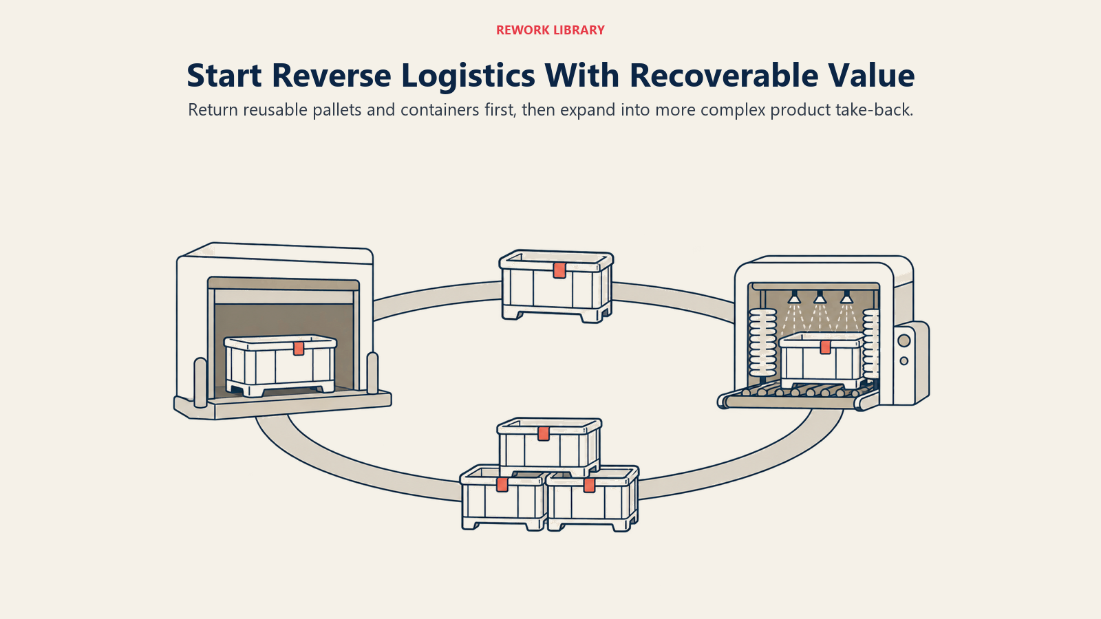 Start Reverse Logistics With Recoverable Value: Return reusable pallets and containers first, then expand into more complex product take-back.