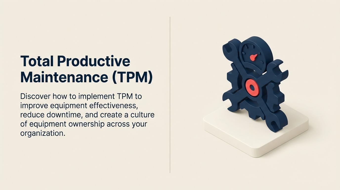 Total Productive Maintenance (TPM): Maschinenzuverlässigkeit maximieren und ungeplante Ausfallzeiten eliminieren