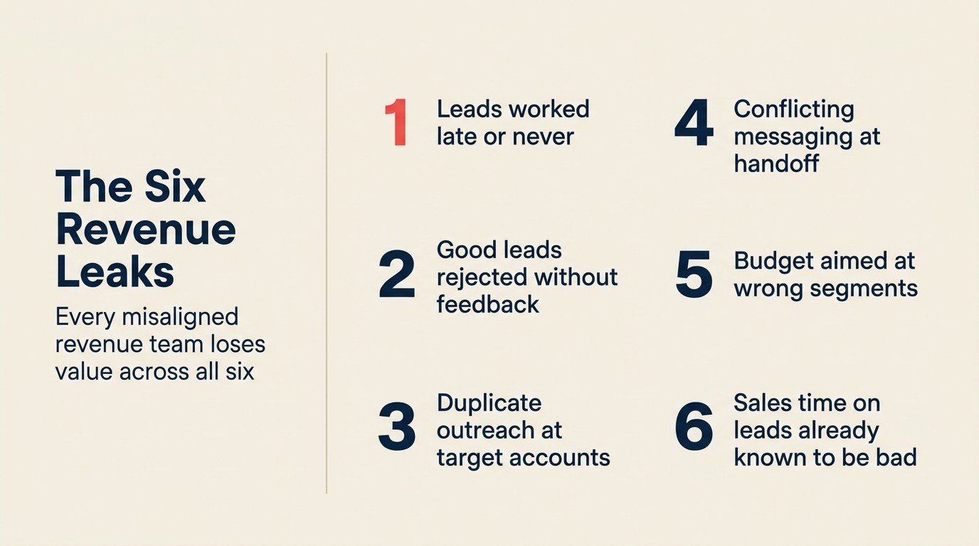 The Six Revenue Leaks of misalignment