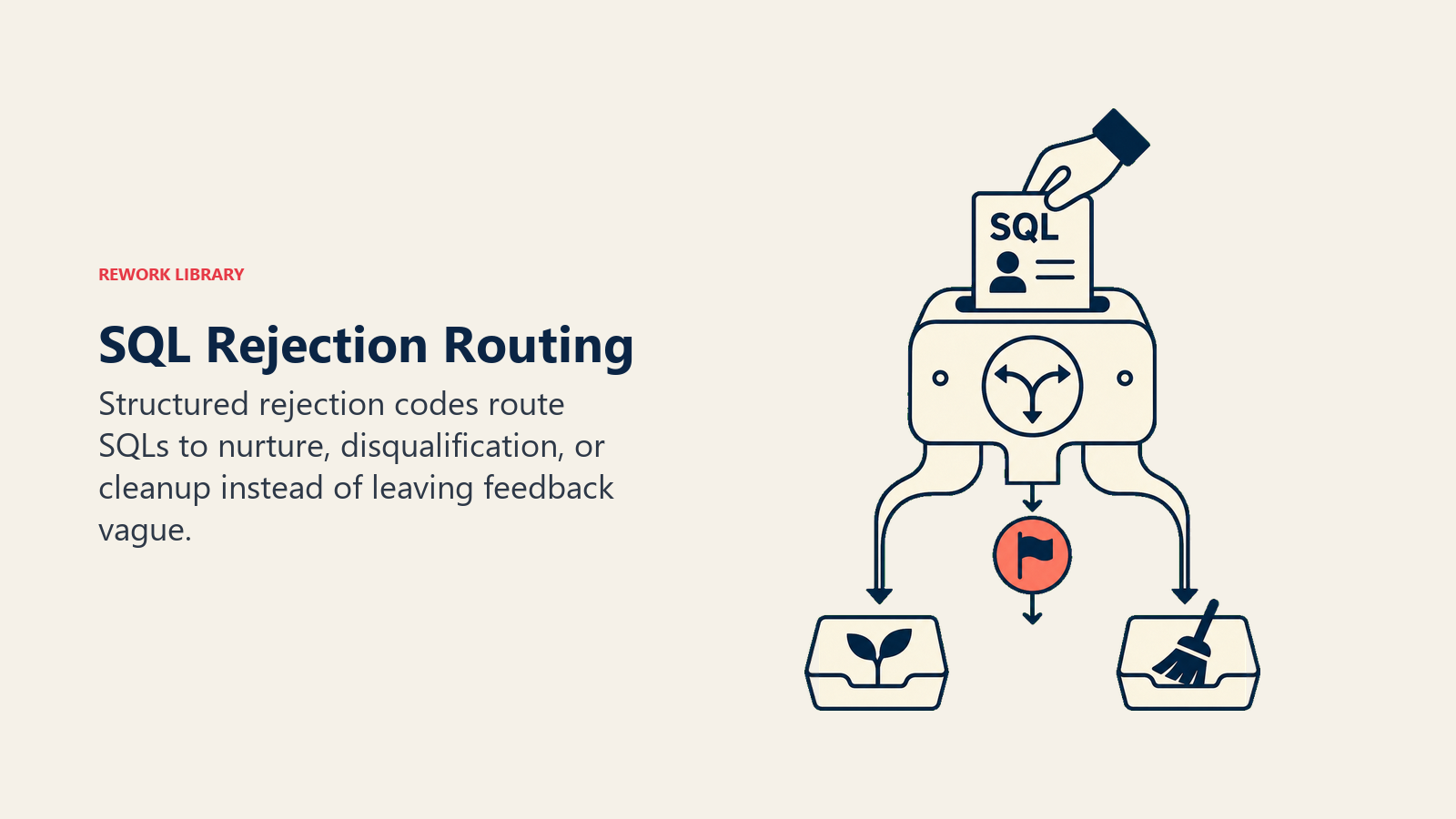 SQL Rejection Routing visual using SQL rejection sorter
