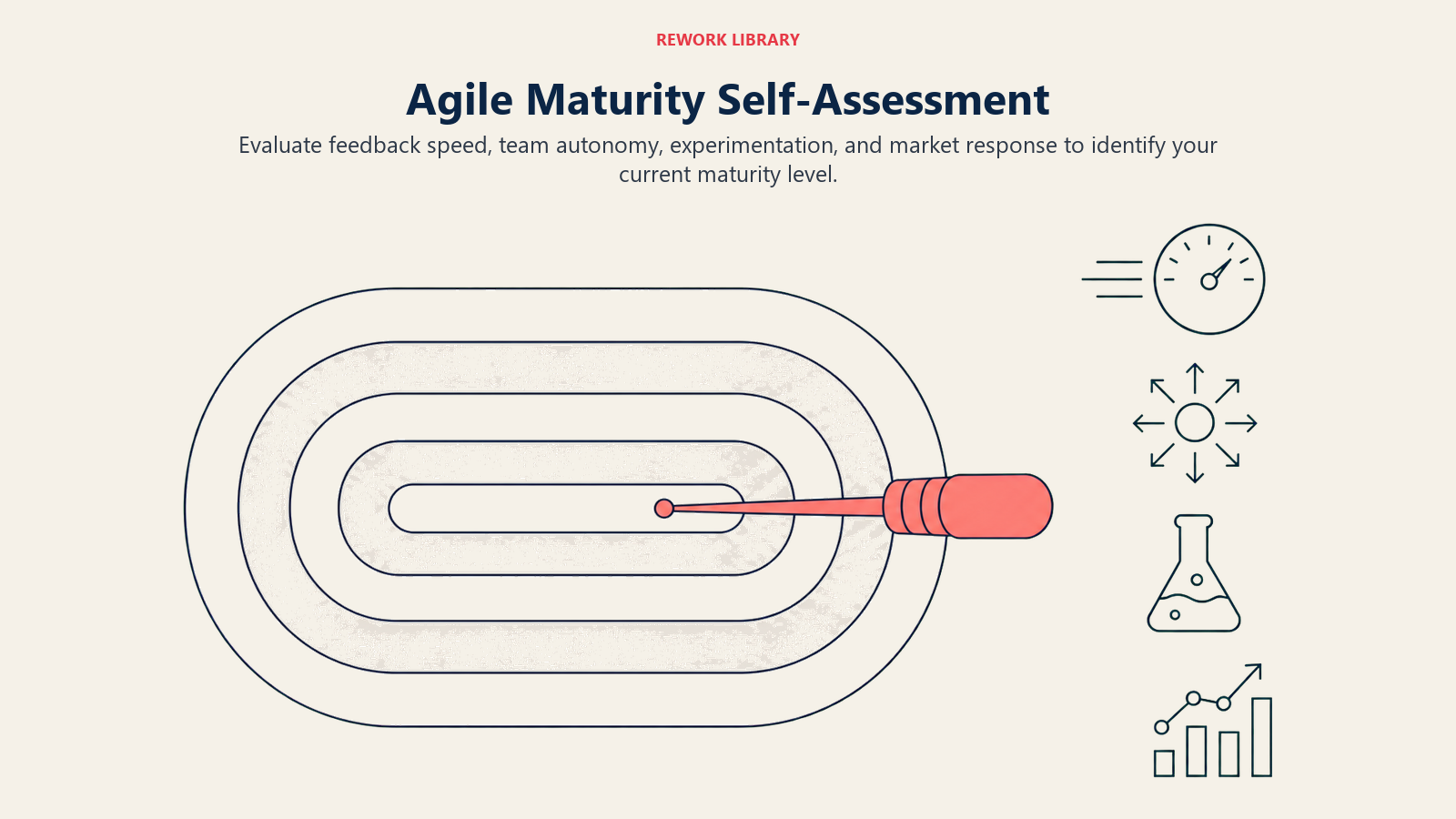 Agile maturity self-assessment across feedback, autonomy, experimentation, and market response