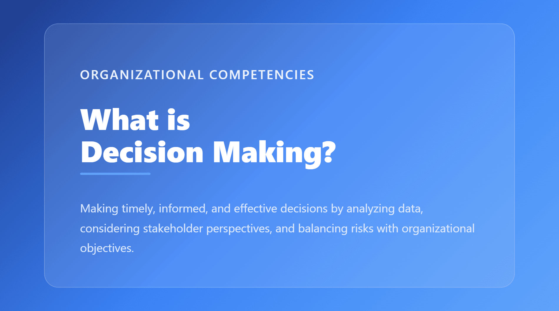 Decision Making