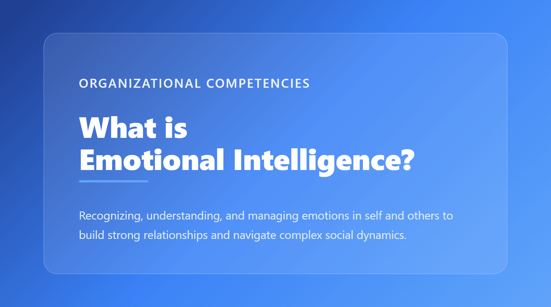 Emotional Intelligence