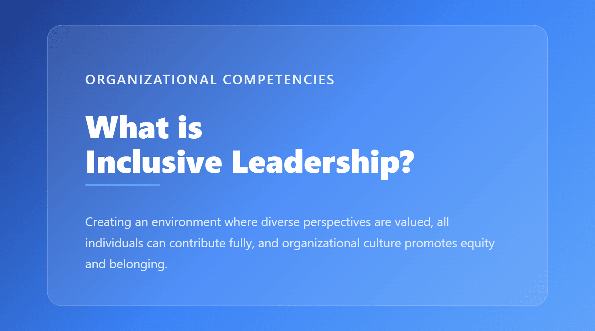 Inclusive Leadership