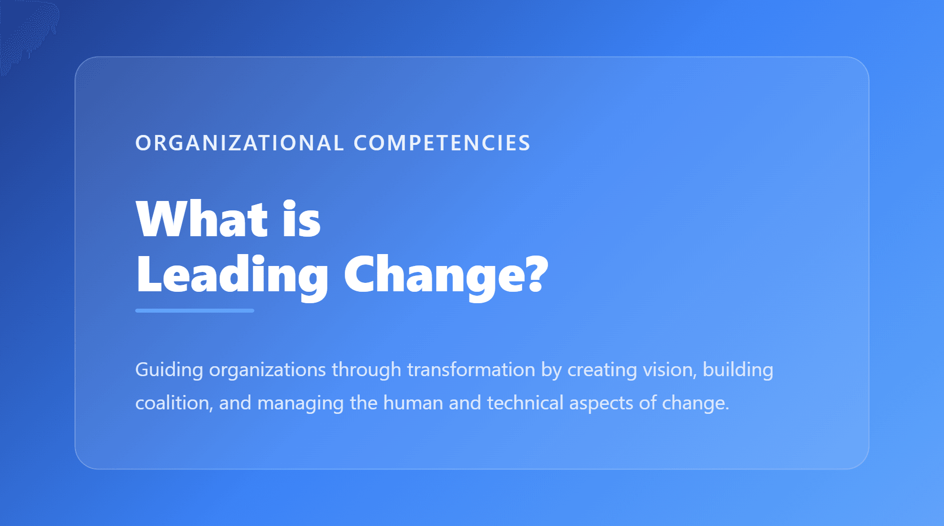 Leading Change
