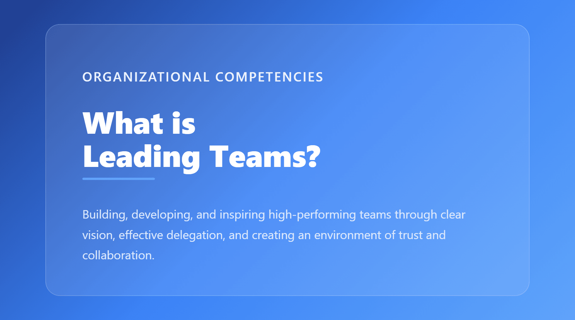 Leading Teams