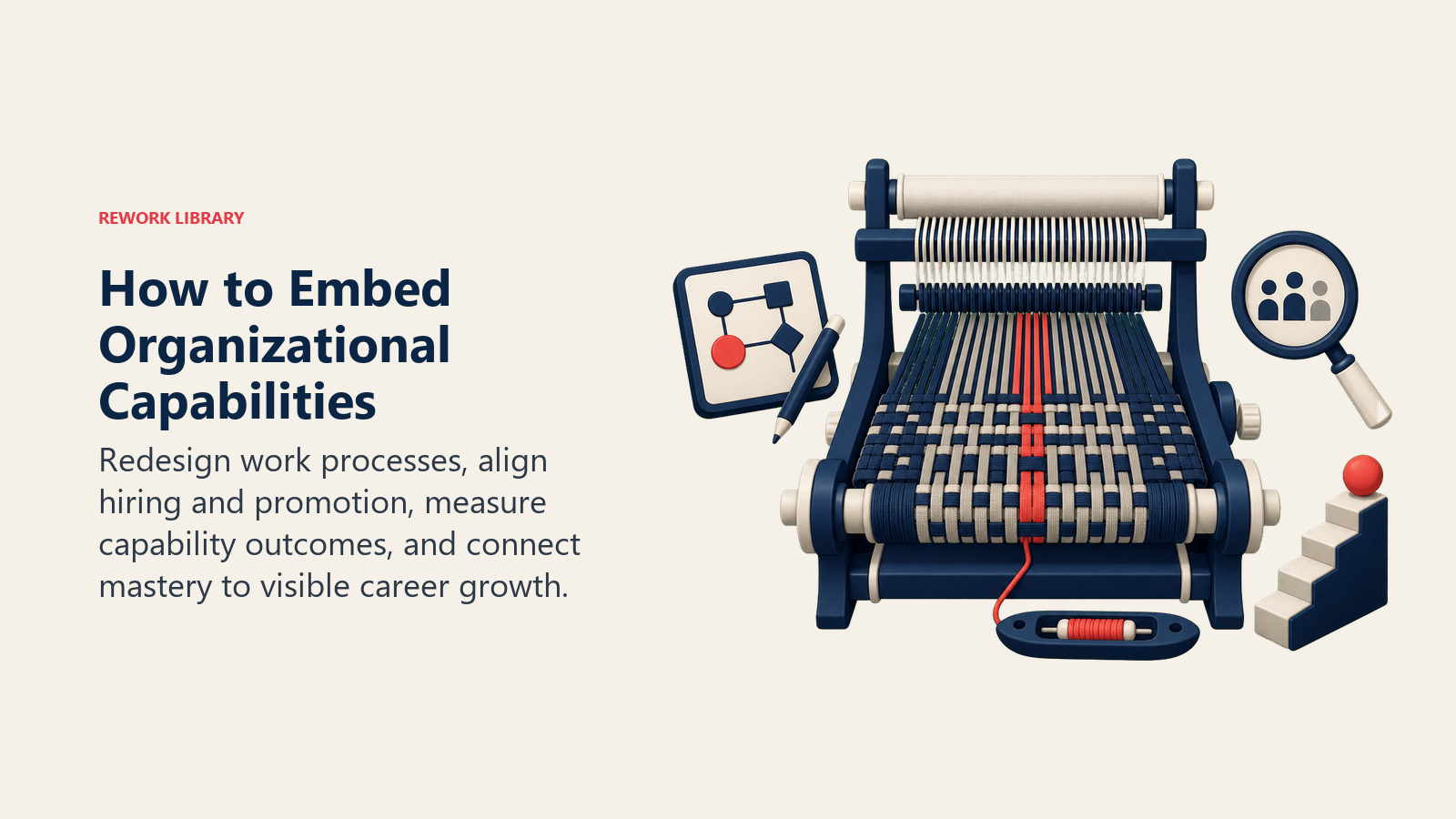 Embedding organizational capabilities by weaving processes, talent decisions, measurement, and careers into daily work