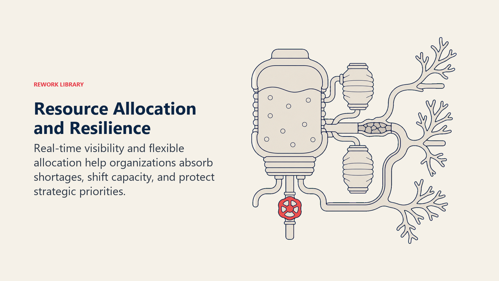 Resource allocation and resilience reservoir rerouting capacity around a disrupted channel