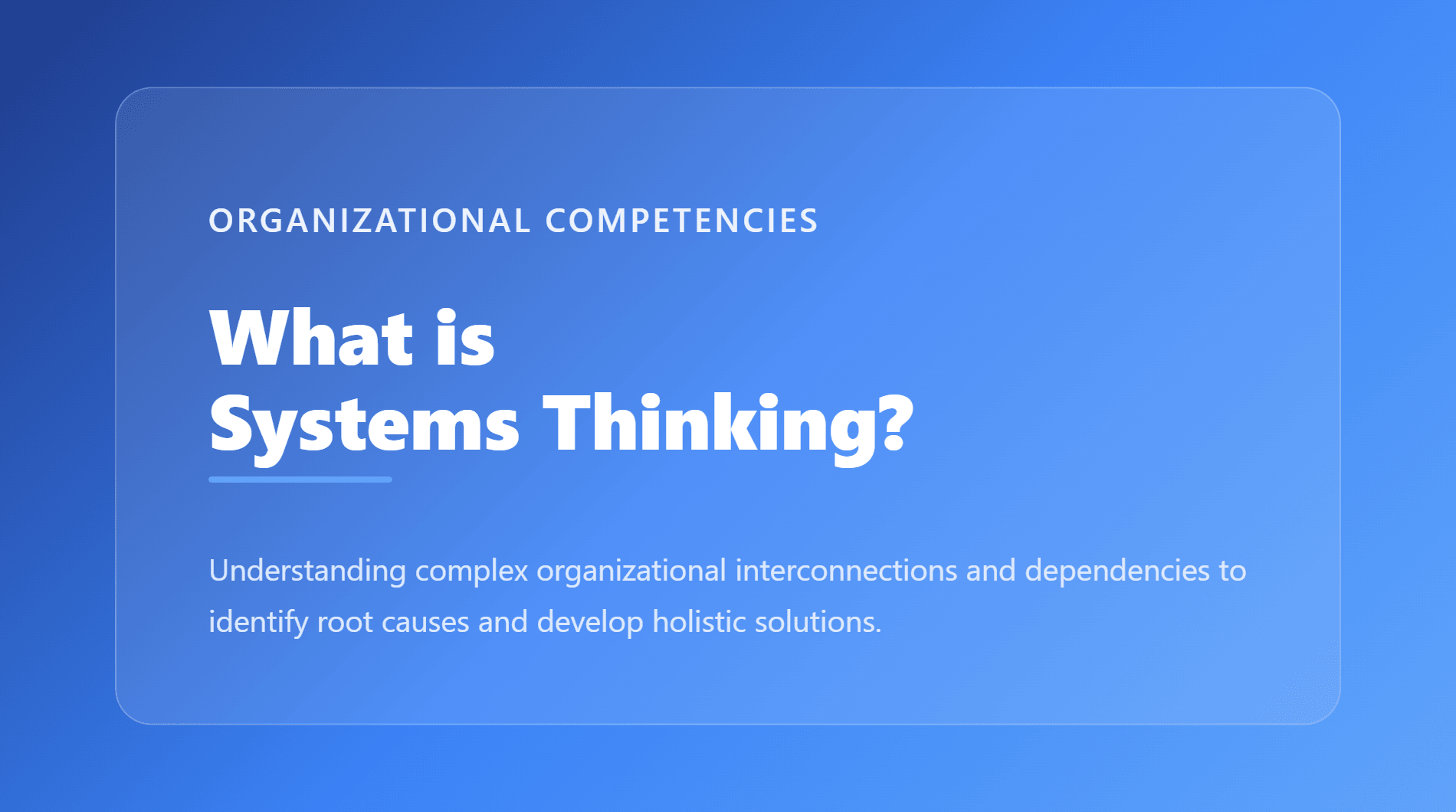 Systems Thinking