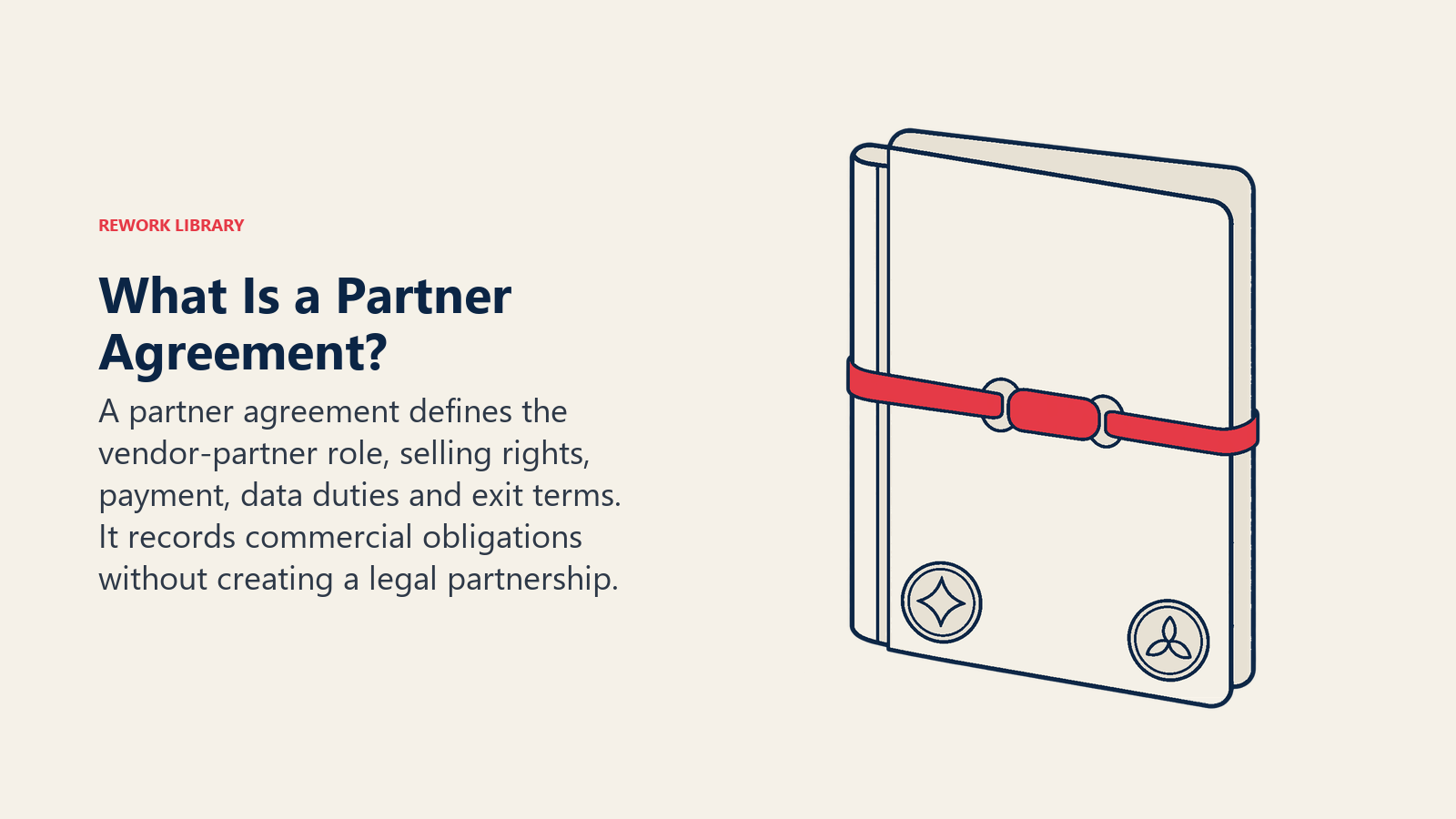 What Is a Partner Agreement?: A partner agreement defines the vendor-partner role, selling rights, payment, data duties and exit terms. It records commercial obligations without creating a legal partnership.