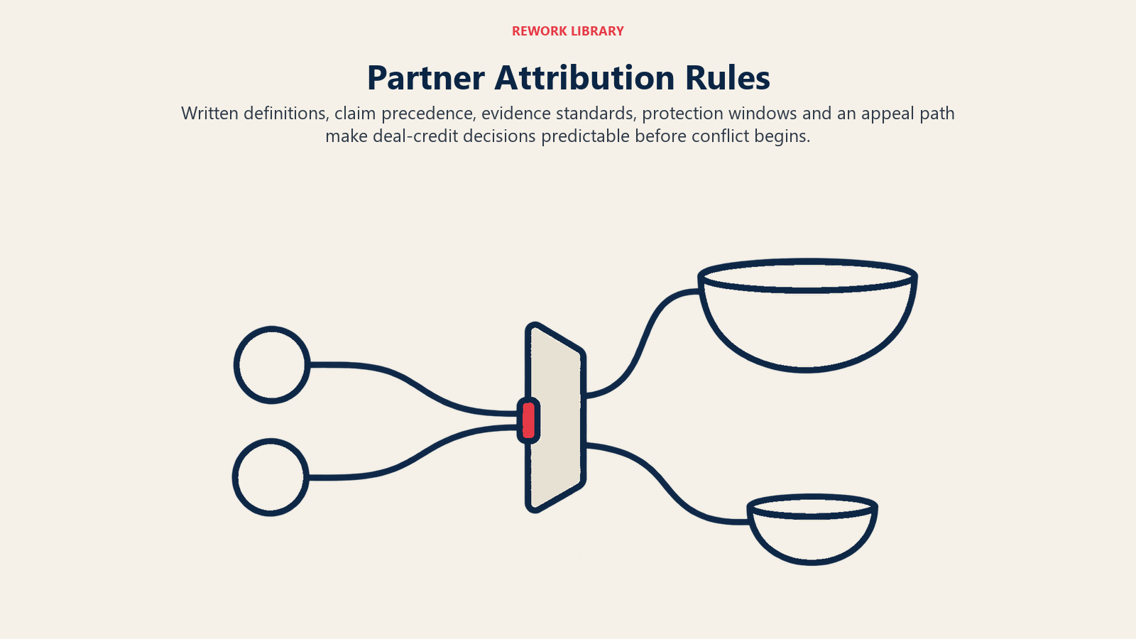 Partner Attribution Rules: Written definitions, claim precedence, evidence standards, protection windows and an appeal path make deal-credit decisions predictable before conflict begins.