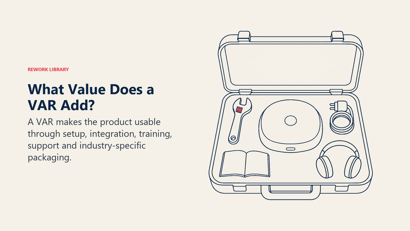 What Value Does a VAR Add: A fitted toolkit surrounds one product with the practical services the buyer needs.