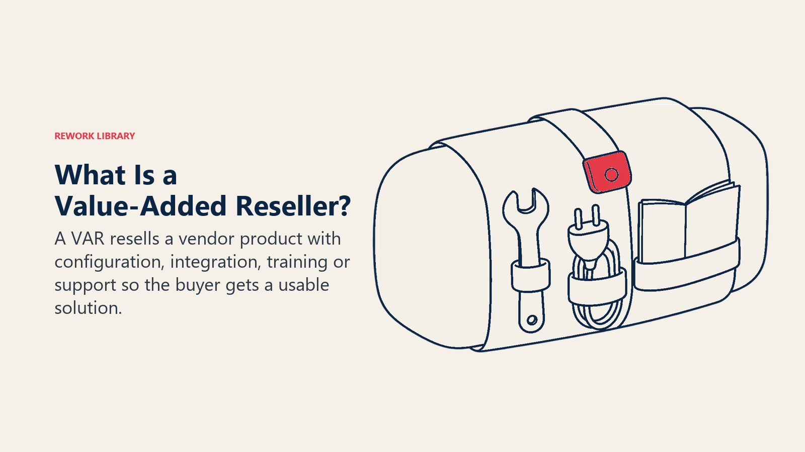 What Is a Value-Added Reseller: A product parcel gains a service sleeve at a workshop before it reaches the customer.