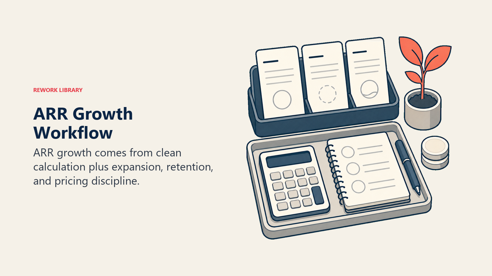 Subscription workbench with contract cards, normalization press, and growth sprout