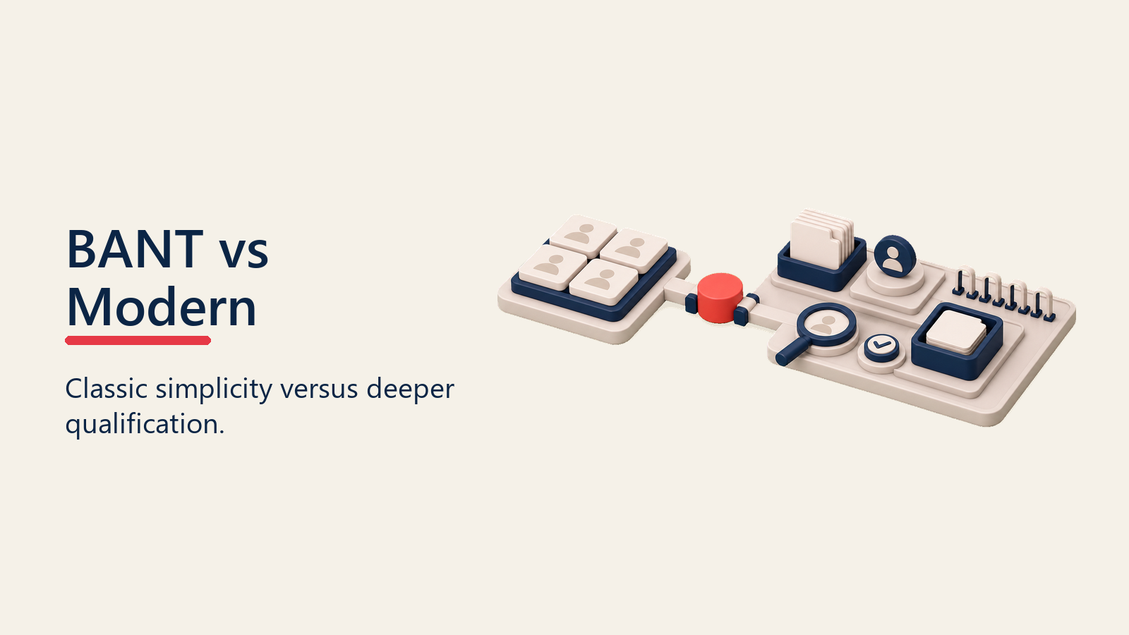 Classic BANT toolkit compared with deeper modern qualification toolkit