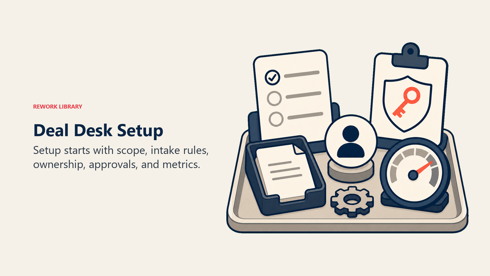 Deal desk setup path for scope intake approval rules roles and metrics