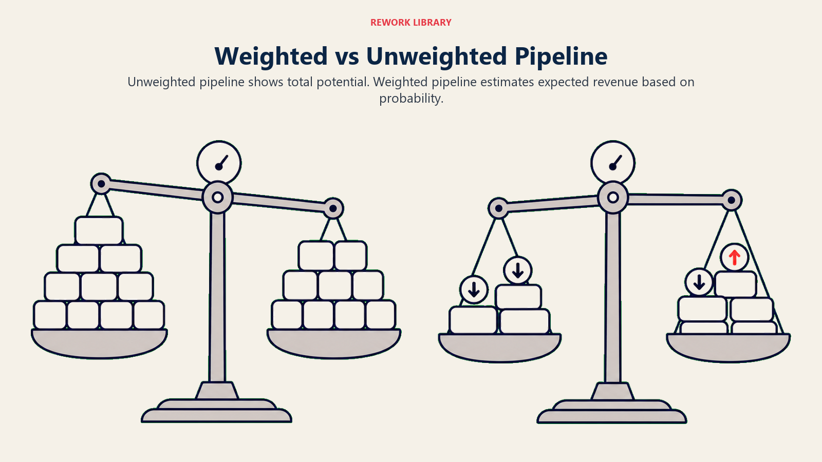 Weighted versus unweighted pipeline comparison