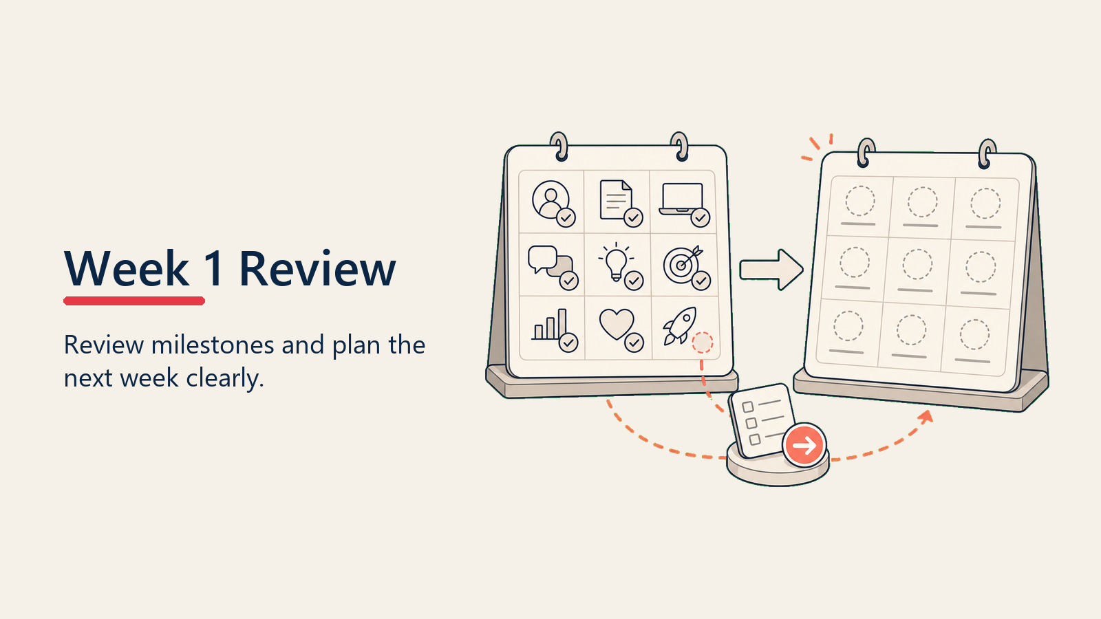 End of Week 1 Check-In: Milestone Review and Week 2 Planning