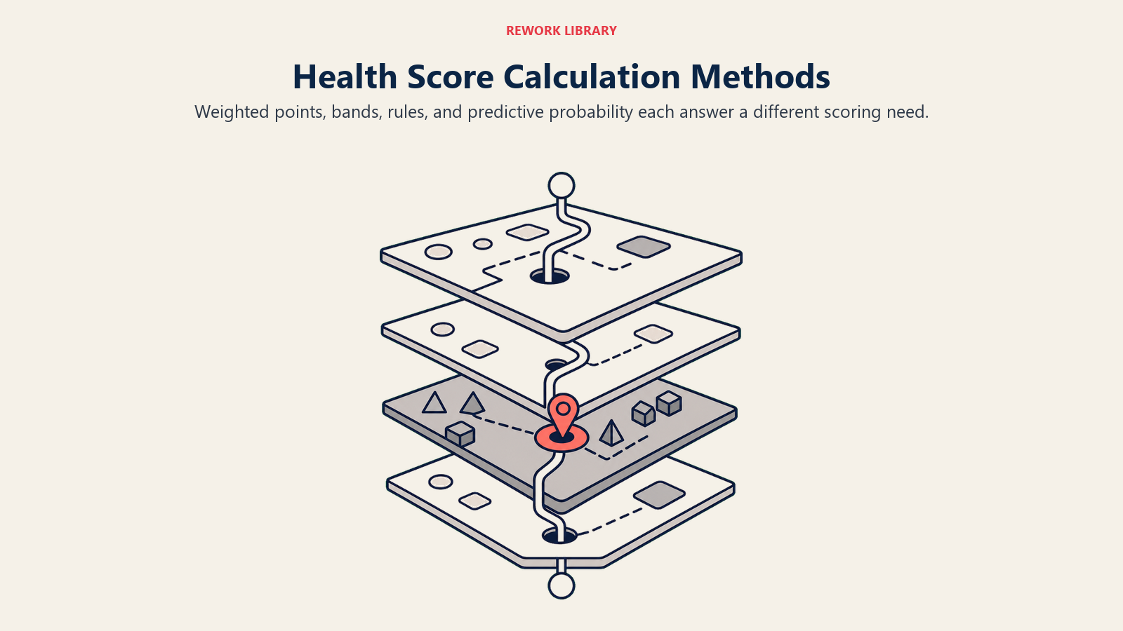 Health Score Calculation Methods showing score calculation for customer success teams