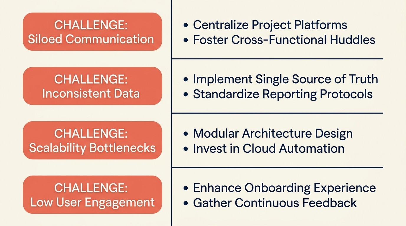 Challenge-solution pairings for survey fatigue, low response, inaction, and defensive culture