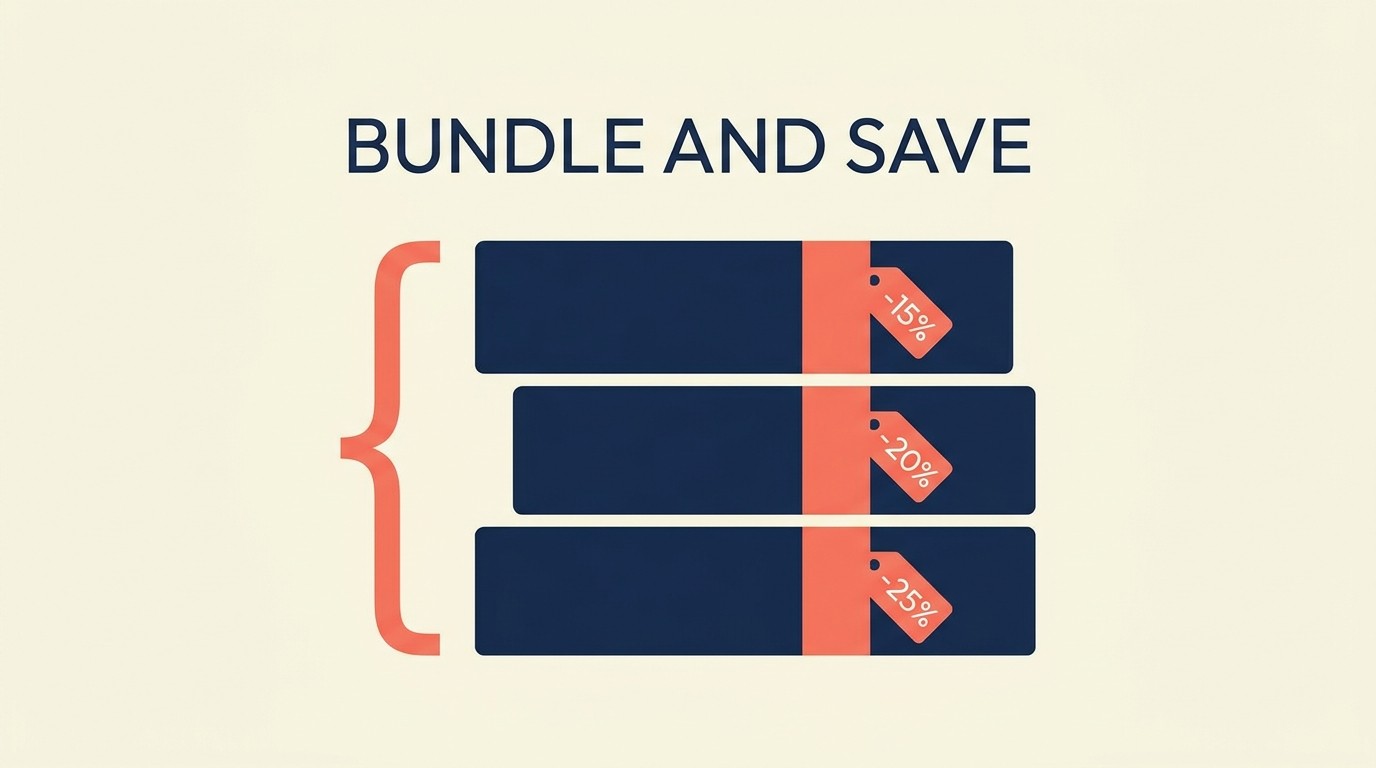 Service bundling approaches including enterprise packages, department bundles, phased expansion, and depth-based pricing